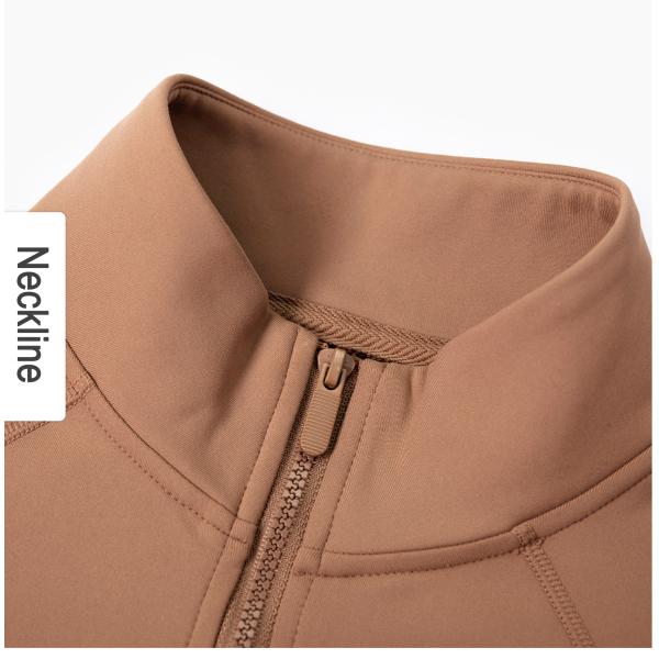 Camisa ecuestre de las medias señoras de la cremallera con los agujeros del pulgar cepillados dentro del top ecuestre del invierno