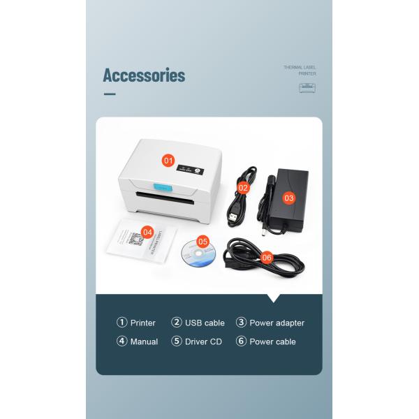 Silk Road Enterprise USB Bluetooth 3 Inch Label Printer For Barcode Printing