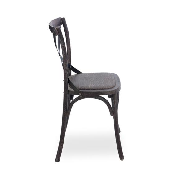 Wholesale oak wood rattan seat chairs Cross back Chair for wedding party use