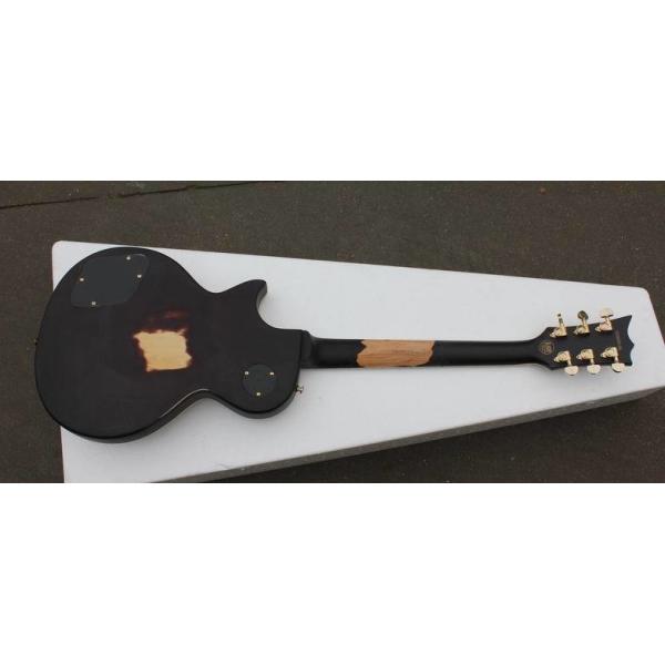 BLACK ESP style solid body guitar,gold hardware,single cutaway Tuneomatic/stoptail bridge 2xHBsFree shipping direct from