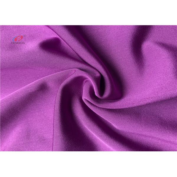Purple Smooth Hand feel 210gsm 80 Polyester 20 Spandex Fabric For Yoga Leggings