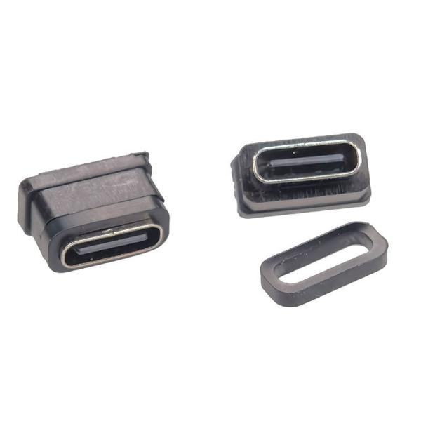 Type accrochant libre support d'USB de panneau du connecteur femelle USBC de C
