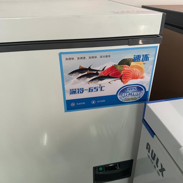 55c Ultra Baixa Temperatura Portão Único de Aço Inoxidável Interior 90mm Super Espessura Peito Frigorífico Econômico Dw-55W128