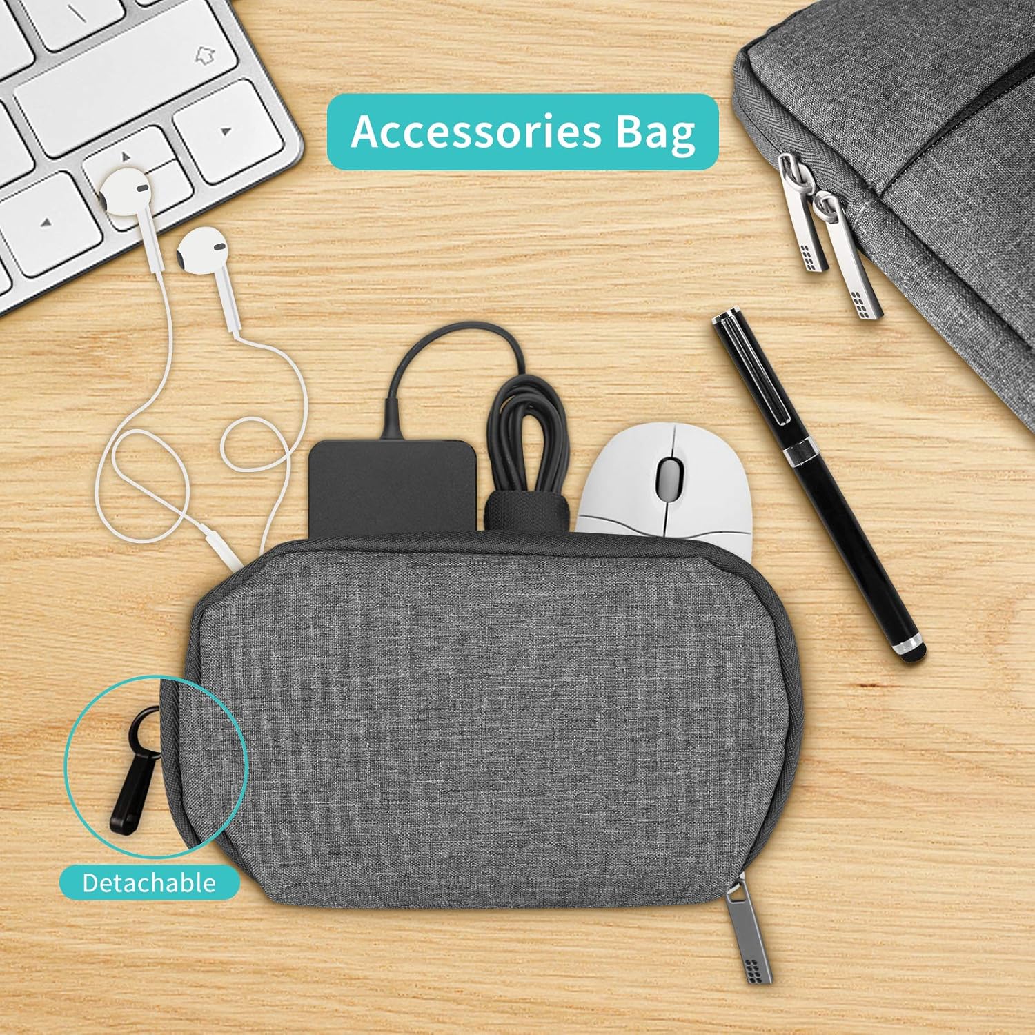 OEM/ODM Wholesale Waterproof Anti-Shock Notebook Case with Accessory Pocket Protective Laptop Sleeve Made of Polyester