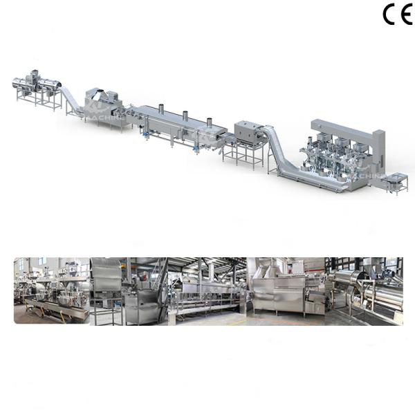 1000-2000kg/h Fully Automatic Nut Coating and Frying Equipment Fried Flour-coated Peanut Making Machine for Food Processing Plants