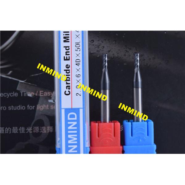 0.1mm - 0.9mm Carbide Micro End Mill with TiSiN Coating High Hardness