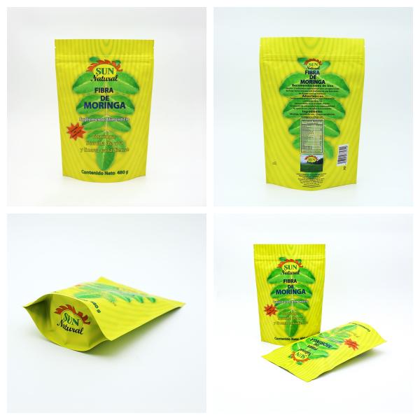 Custom Pattern Stand Up Pouches For Food Packaging With Dustproof And Eco-Friendly Materials Bulk Orders Discounts.