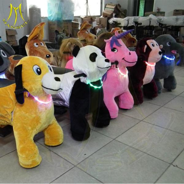Hansel 4 wheel kid ride electric animal scooter electronic baby swing moving animals battery operated plush animals