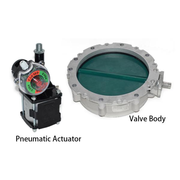 350mm Port Size Pneumatic Powder Butterfly Valve For Batching Plants Cement Media
