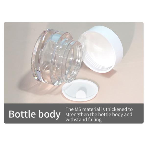 Jarrón de acrílico de doble pared transparente 50G para crema cosmética