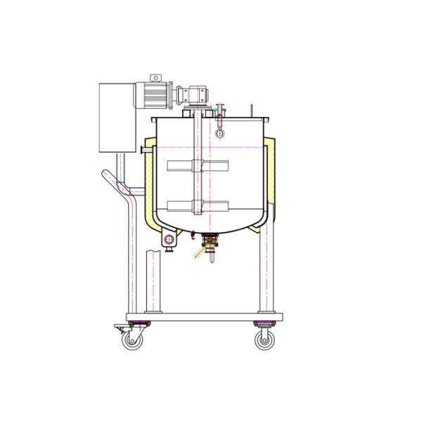 150L Cosmetic Mixing Tank For Cosmetic Cream Lotion And Gel Product