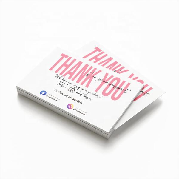 a impressão do vale-oferta feito sob encomenda de cartão de papel de placa do marfim 350gsm para agradece-lhe cartão