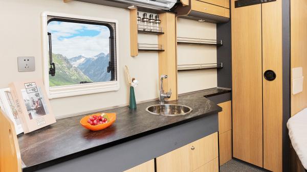 Travel Off Road Camper Trailers With Solar Panel Complete Kitchen Equipment HuaZhiyu