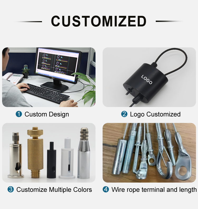 Adjustable Cable Gripper Ceiling Hanging Wire Kit Lights, Light Box LED Light Cable Suspension Kit