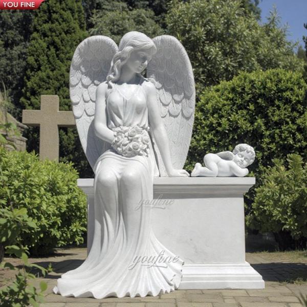 Angel Heart Monument Tombstone Double Heart Headstone
