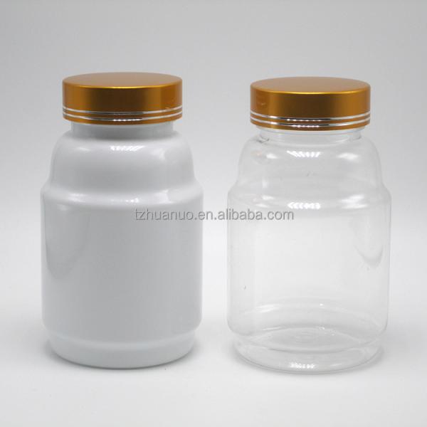 Capaz para niños Contenedores de píldoras PET para farmacias Almacenamiento de cápsulas de píldoras de 250 ml