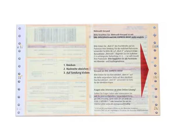 Consignment Note Logistic Courier International Barcode Express Waybill Air Waybill