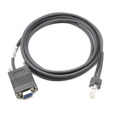 Câble DB9 du noir 2m RS232 RJ45 femelle pour le scanner de code barres de supermarché