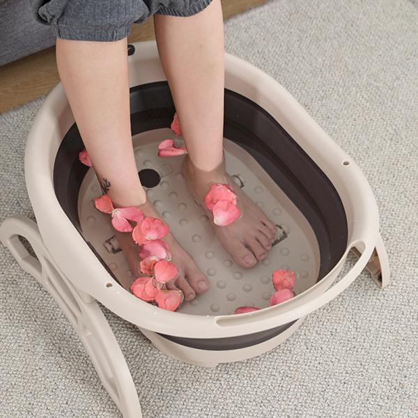 Hot products Large Collapsible  Plastic Foot Tub Portable Folding Foot Soak Basin