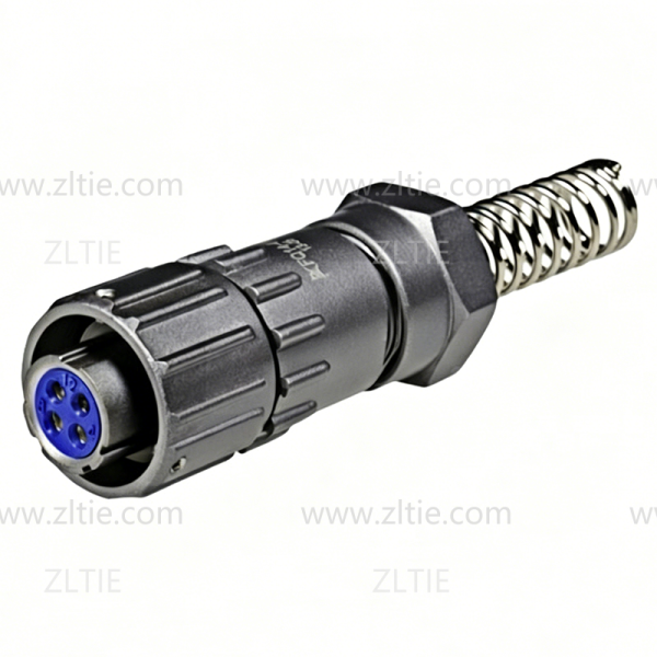 FQ14 Series 4 Pin Circular Connector Straight Wire Spring Female Plug FQ14-4TK