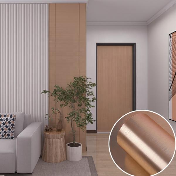 Effortless Panel Decoration Metallic PVC Self Adhesive Wallpaper Metallised Film