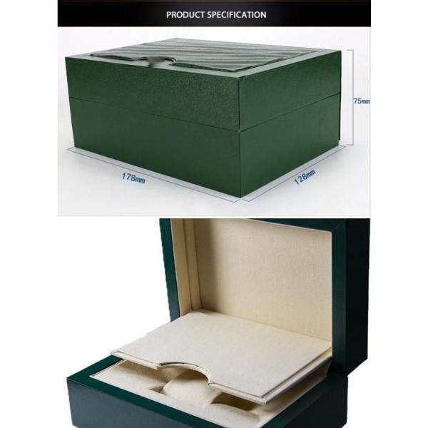178mm Wrist Watch Accessories Box PU Leather Watch Packaging Box Green