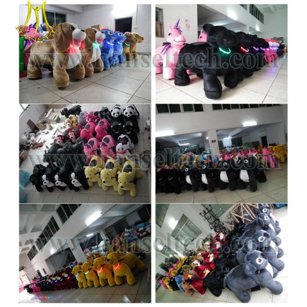 Hansel kiddie rides coin operated machine and animal rideable toys from china with plush motorized animals for sale