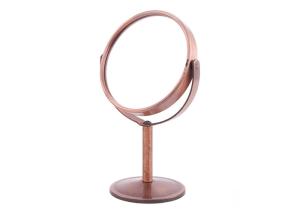 Lados dobro Mini Rose Desk Top Mirror do espelho cosmético Rotatable redondo da