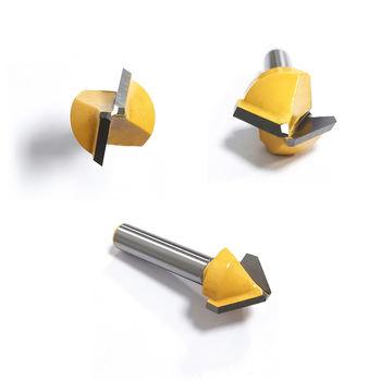 1/4 6 Shank Carbide 90 Degree ACM ACP Cutting Tools V Groove Router Bit for Aluminium