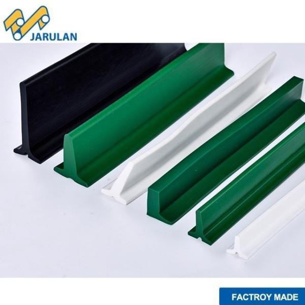 Claquets de courroie transporteuse en forme de T pour systèmes de convoyeur, couleur vert, noir, blanc