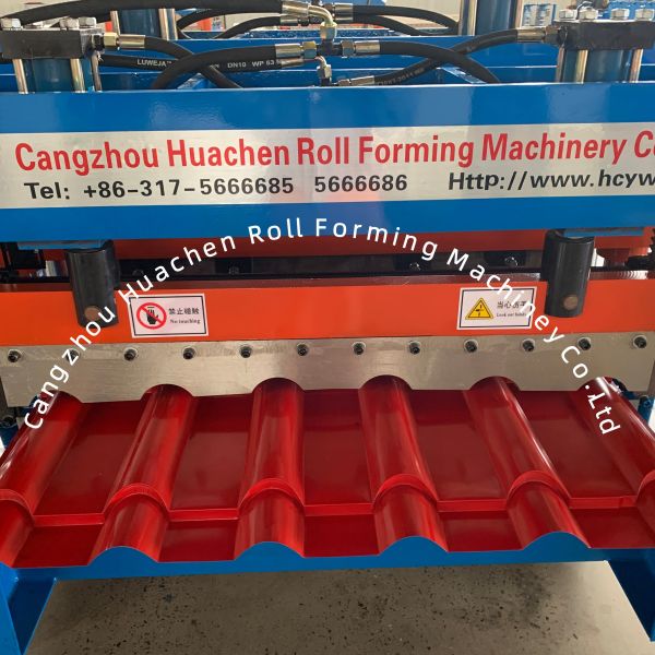 1250mm Glazed Step Tile Roll Forming Machine with 15 Stations and Chain Drive for Roofing Panels