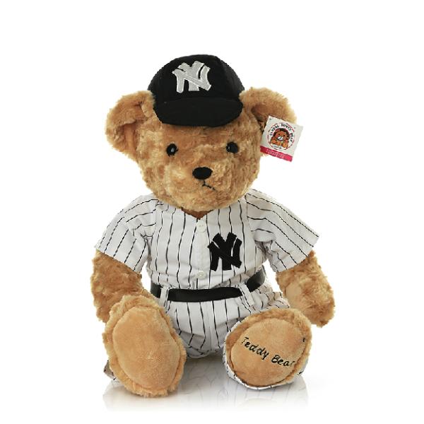 Baseball player bear wholesale stuffed plush teddy bear
