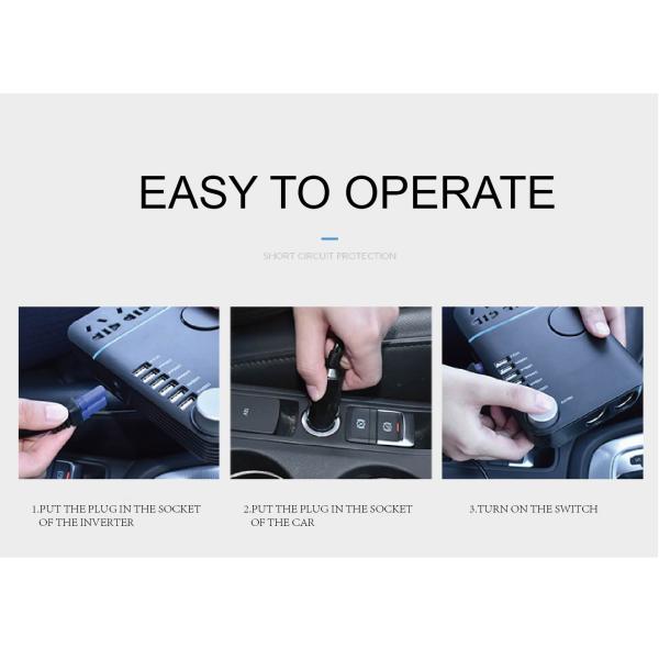 Hot Sale XYM20012C Car Inverter DC 12V To 220V AC 200W Car Charger USB Ports Car Socket With Cigarette Lighter