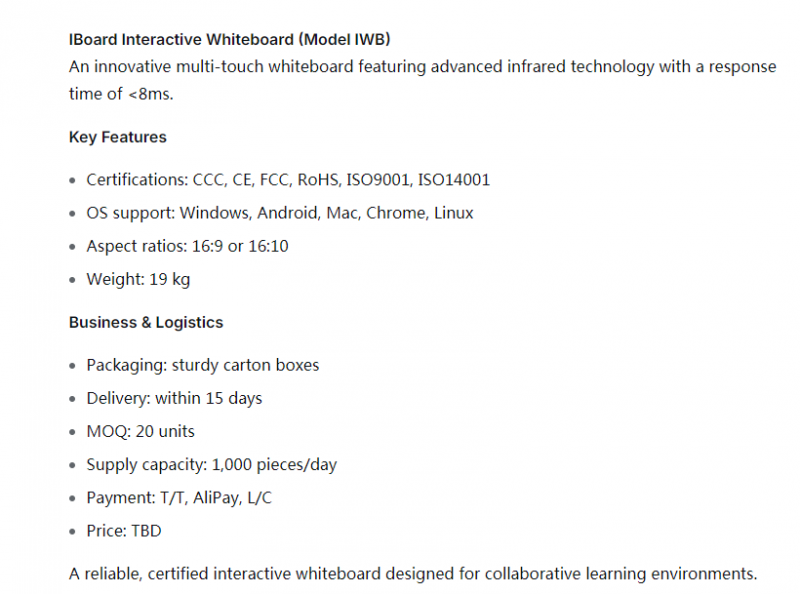 IBoard Interactive Lessons With Interactive Feature A Whiteboard On Conference Halls