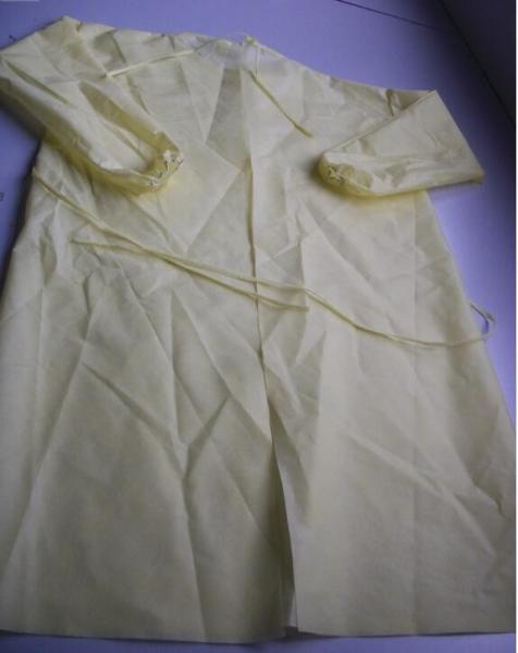PP / SMS Disposable Surgical Scrubs Patient Gown Coverall With Knit Cuff