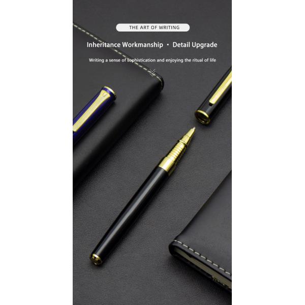 0.5mm bolígrafo de rodillo de metal regalo de negocios publicidad bolígrafo neutro con tapa