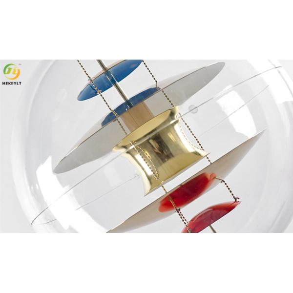 Luz pendiente de cristal clara del planeta creativo moderno E27 para el hogar