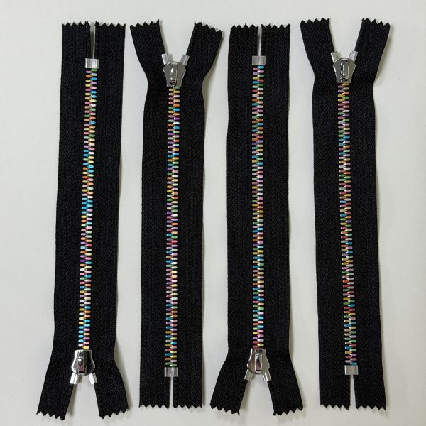 Colorful Granular Corn Shaped Aluminium Zipper Smooth Durable #5 Metal Zipper
