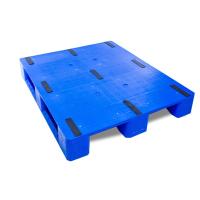 Único enfrentado 4 páletes plásticas dos PP do HDPE do Euro da entrada da maneira para empilhar o transporte