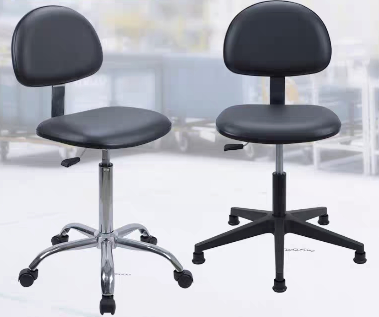 PU Leather ESD Lab Chairs Anti Static Anti Static Lab Chair Adjustable Ergonomic