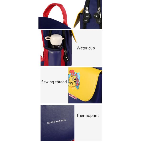 NHB326 Nohoo PU polyester Waterproof Child Book Bag Durable School Bags for Student