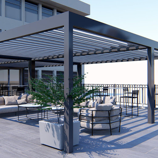 Automatic Waterproof Outdoor Customized Garden Aluminum Pergola Louver Roof