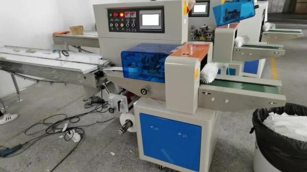 Pillow Carton Box Packing Machine 250mm 80bags/min Cutlery