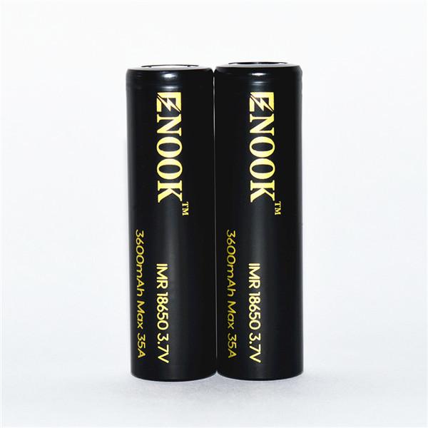 18650 Bateria recarregável de íons de lítio 3.7V 3600mAh Tipo de topo plano