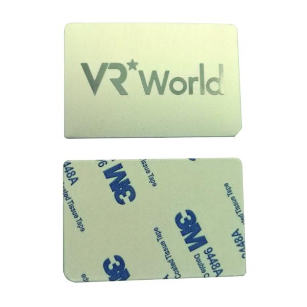 OEM / ODM Aluminum Self Adhesive Embossed Logo Sticker Metal Plate