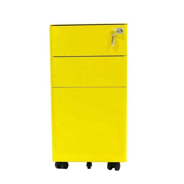 Slim Design File Storage Cabinet Thin Mobile Pedestal For US Market
