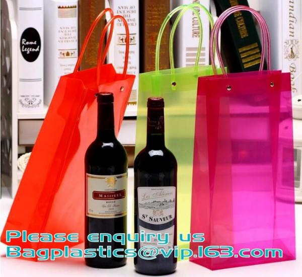 Transparent Plastic PP Shopping Handle Bag with Handle,clear white nylon handle PP/ PVC plastic bag for food packaging