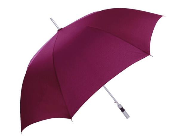 Aluminum Red Collapsible Golf Umbrella , Strong Windproof Folding Umbrella 2cm Strap