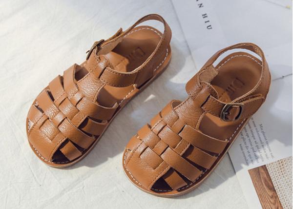 Rubber Sole Buckle Strap Toddler Girl Gladiator Sandals