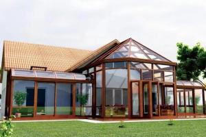 Casa de vidro de liga de alumínio moderna para um estilo de vida transparente